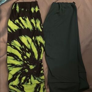 Tie-Dye and Solid lularoe one size leggings  Set